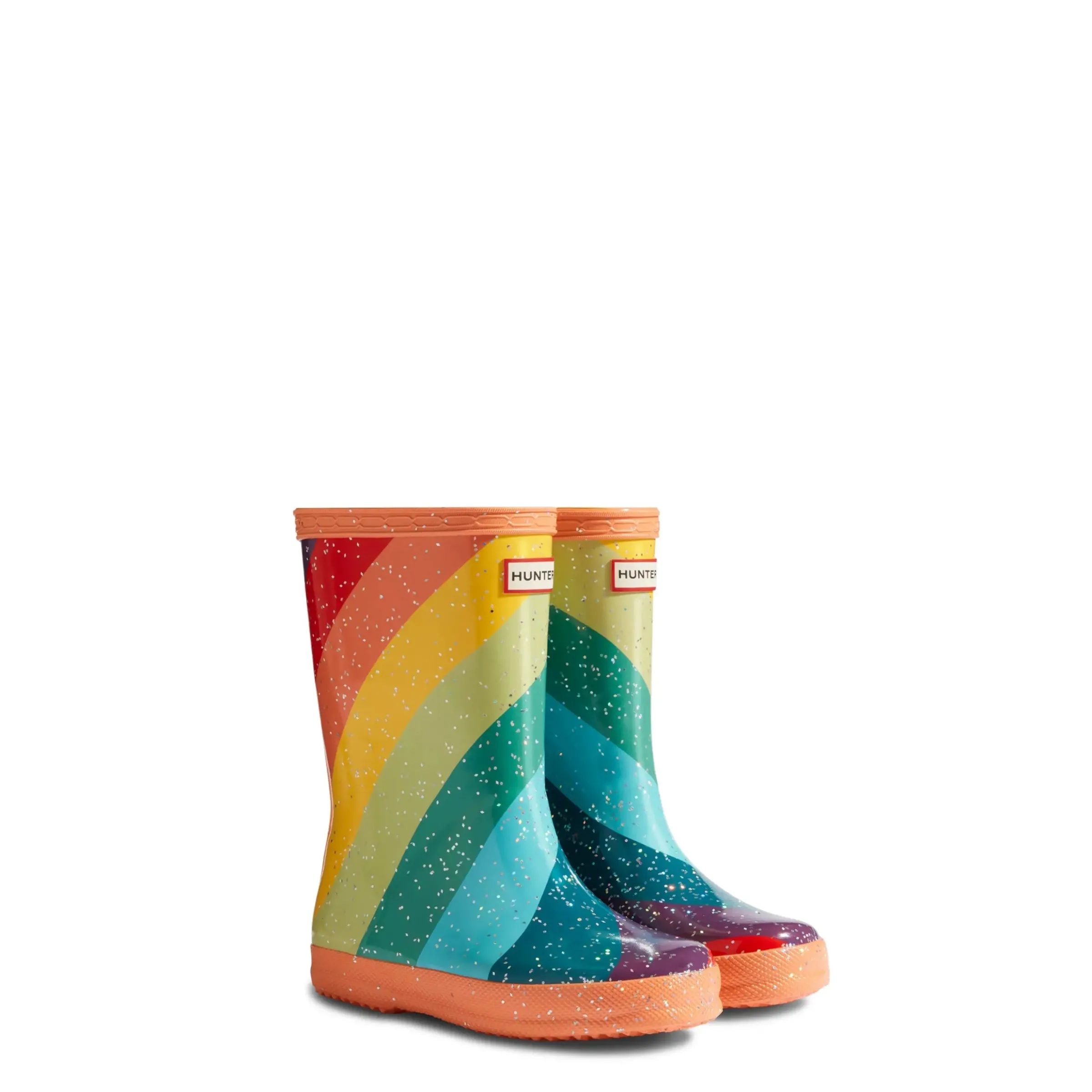 Kids First Glitter Stripe Rain Boots